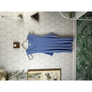 Pilcro from Anthropologie Blue Ribbed Sleeveless Tank Top - Size - XL